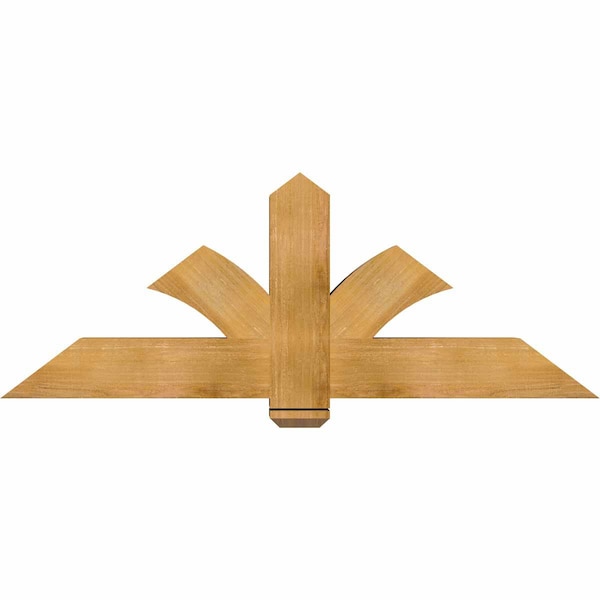 Ekena Millwork Redmond Rough Sawn Timber Gable Bracket, Western Red Cedar, 60"W x 22"H x 6"D x 6"F, 9/12 Pitch GBW060X22X0606RED00RWR - main